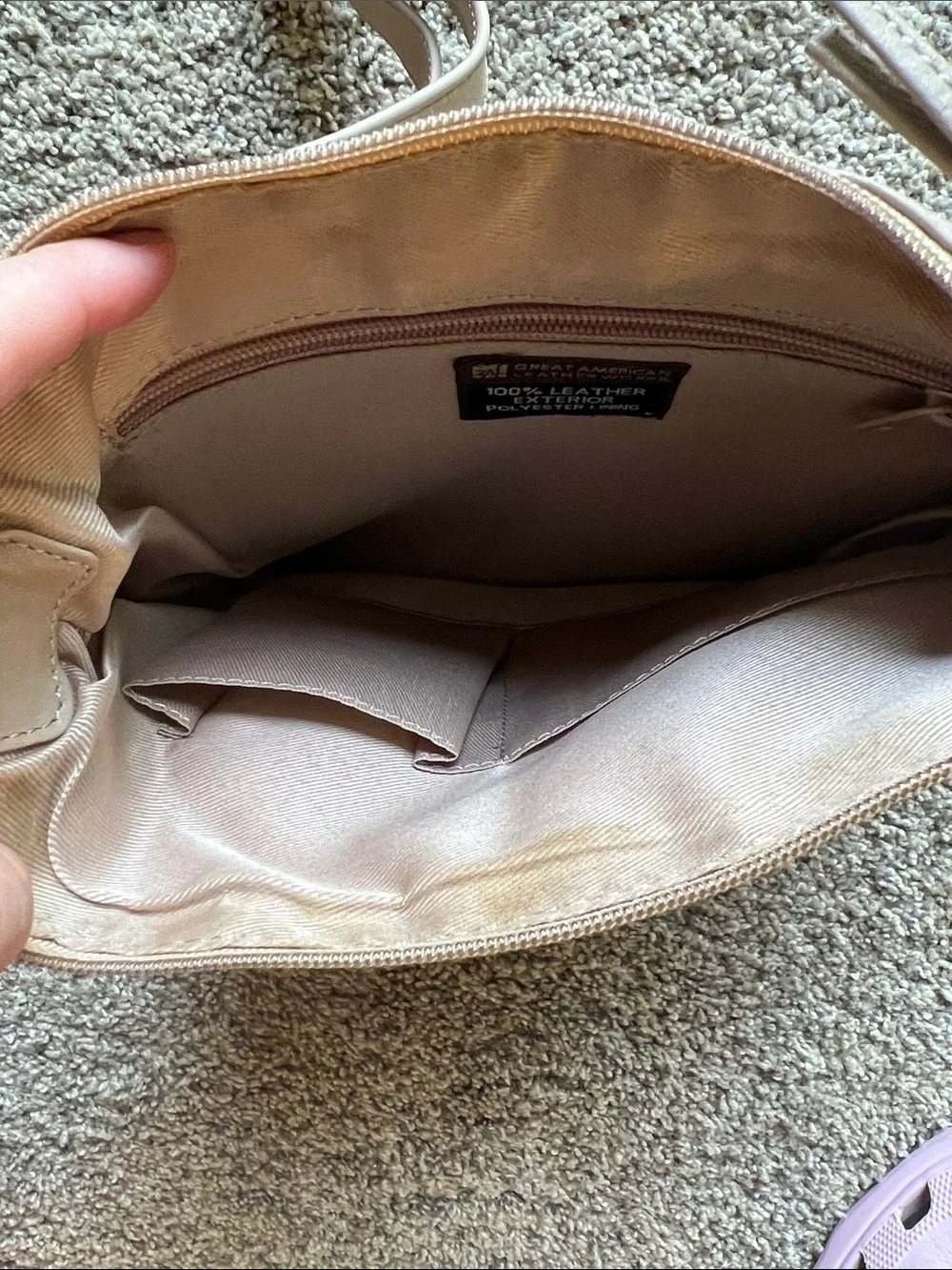 Everyday Neutral Taupe Crossbody Bag with Front Zip Pocket
